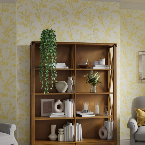 Balmoral dobbel bokhylle i honningfarget tre