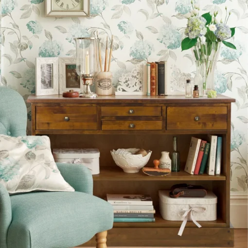 Konsollbord i kastanjefarget bjørk