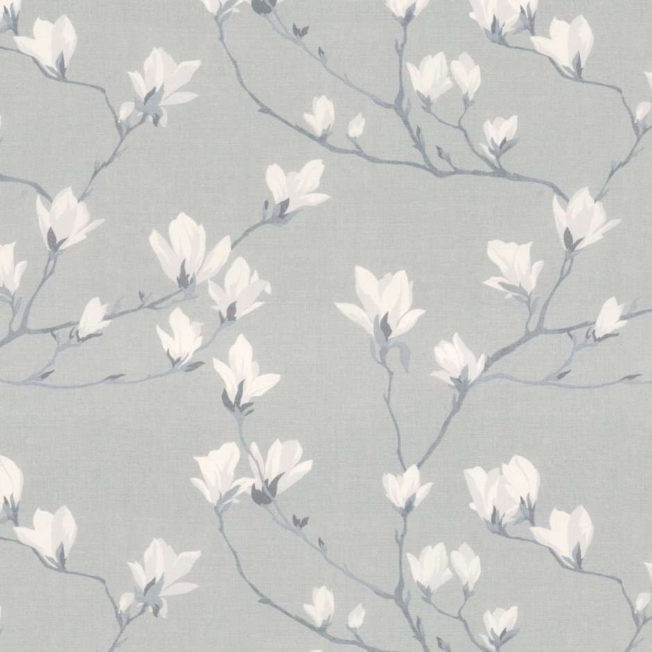 Magnolia Grove Magnolia grov, skifergrått gardinstoff