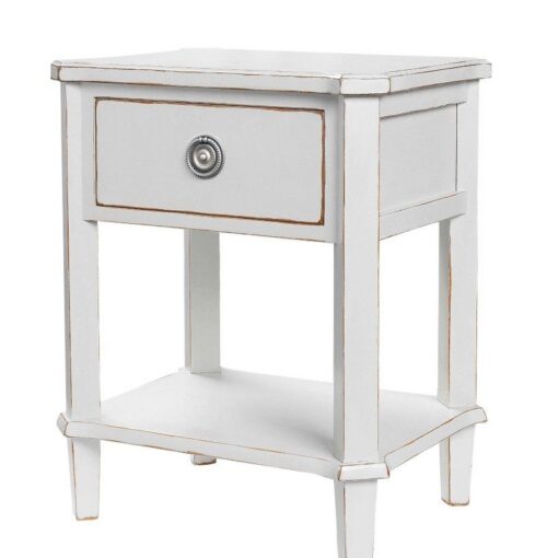 Henshaw nattbord / sidebord med én skuff i 3 ulike farger - fra Laura Ashley - Pale Steel