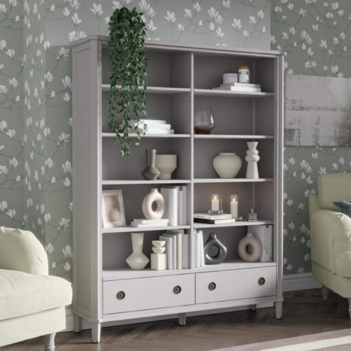Henshaw dobbel bokhylle med to skuffer - fra Laura Ashley