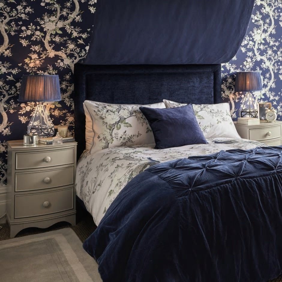 hemsley belvedere midnattsblåjpg Midnattsblå lampeskjerm