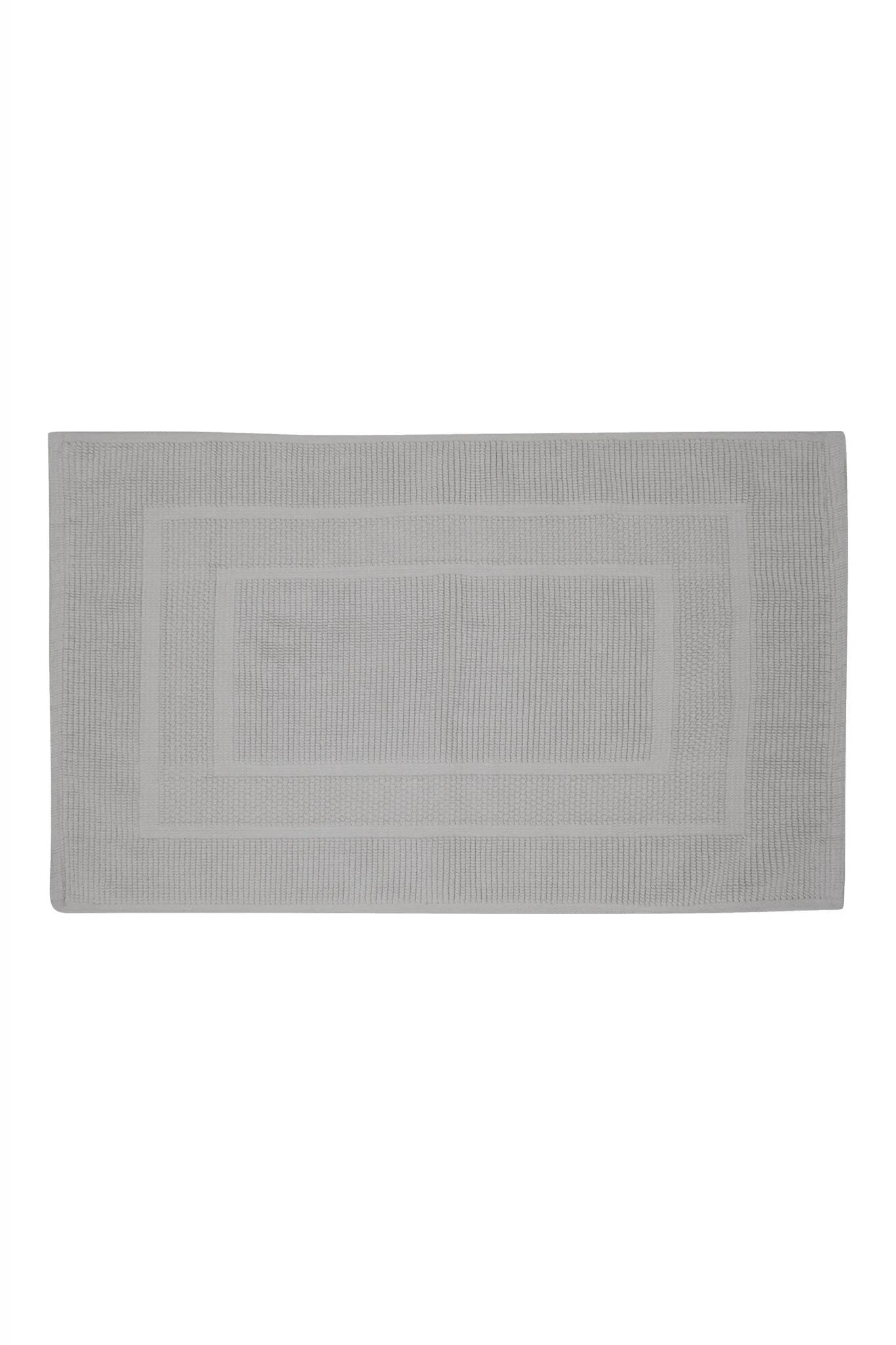 badematte stålgrå1 badematte med bord i stålgrå bomull