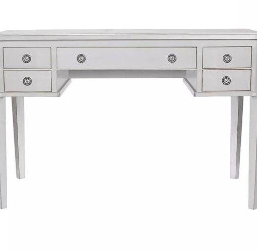 henshaw skrivebord i lys stålgrått