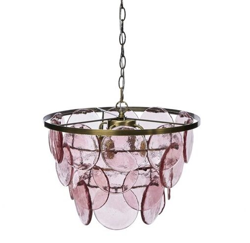 moderne lysekrone rosa