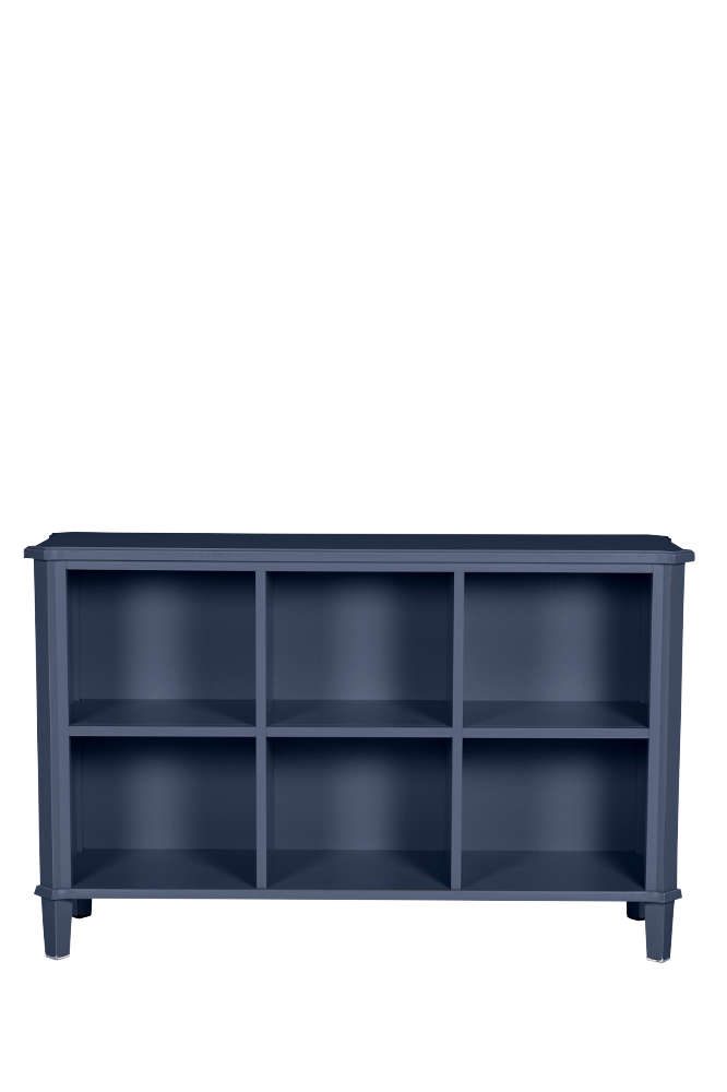 Low Bookcase G68_OL_489527_CM_001 lav bokhylle i støvet blå