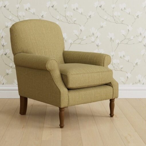 Edwin, fiskebeinsmønstret møbelstoff i gull