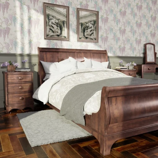 Broughton sleigh bed, sengeramme
