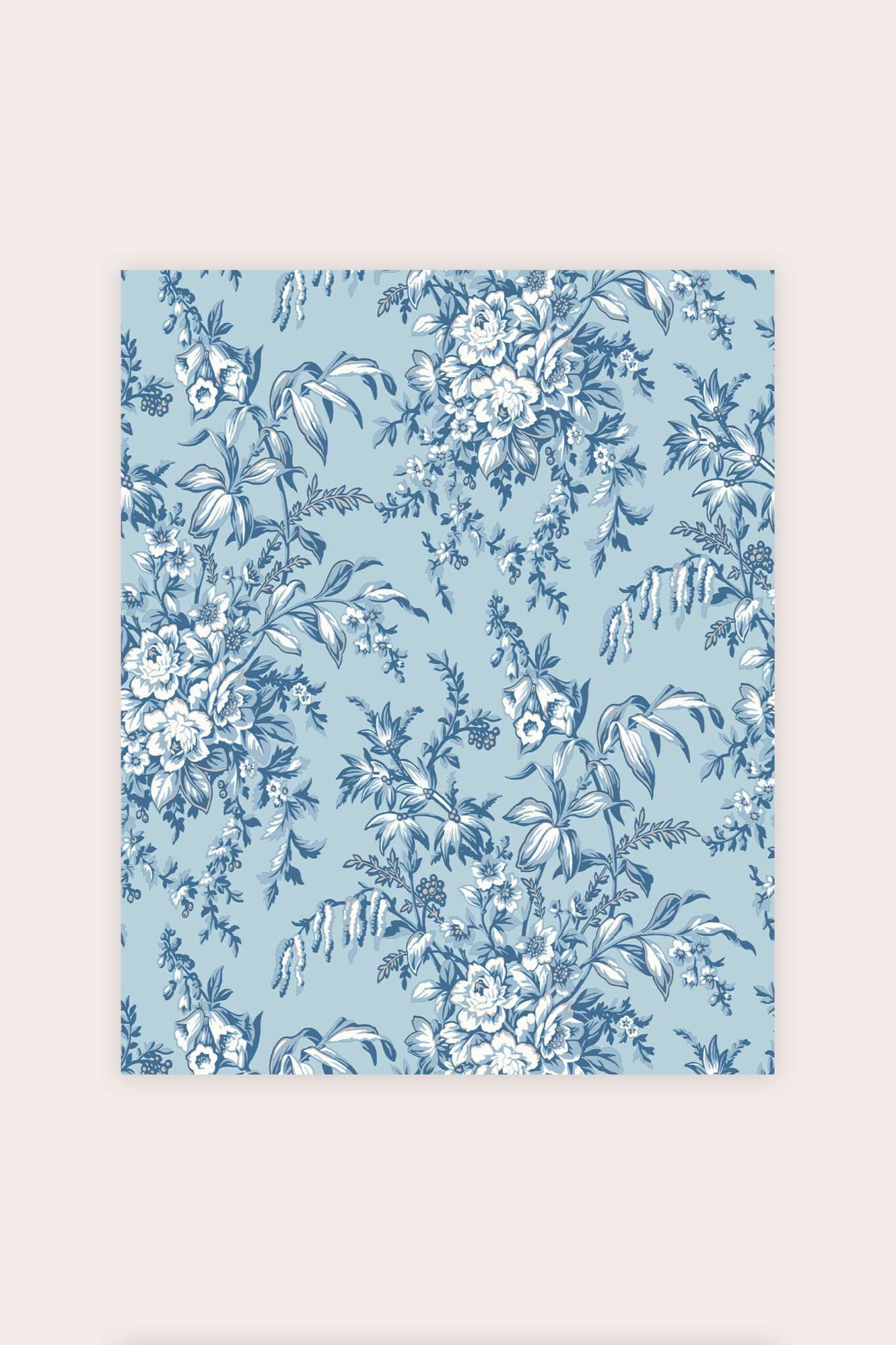 Picardie, skye blue wallpaper