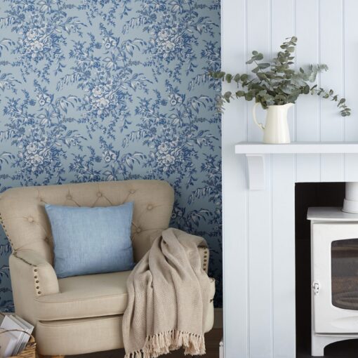 Picardie, tapet i blåtoner