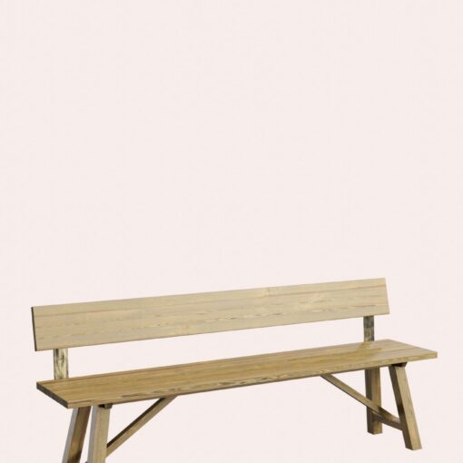 Merrion sittebenk i rustikk furu