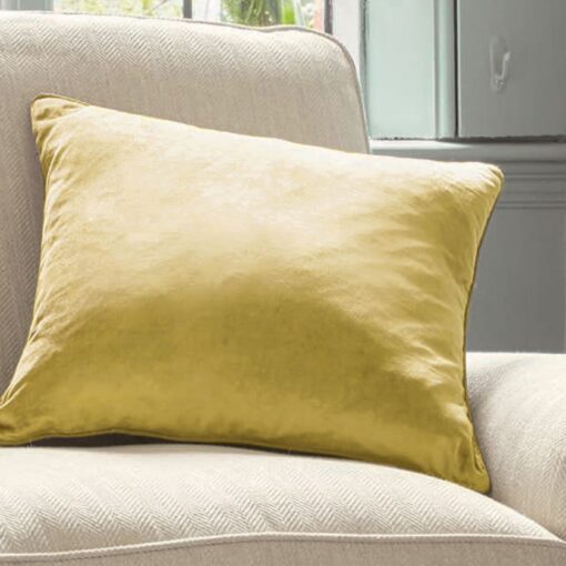 nigella okergul fløyelspute