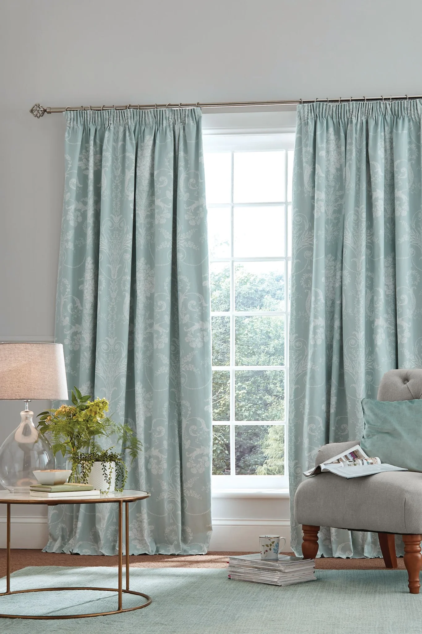 RMC josette duck egg Josette ferdigsydde gardiner i duck egg