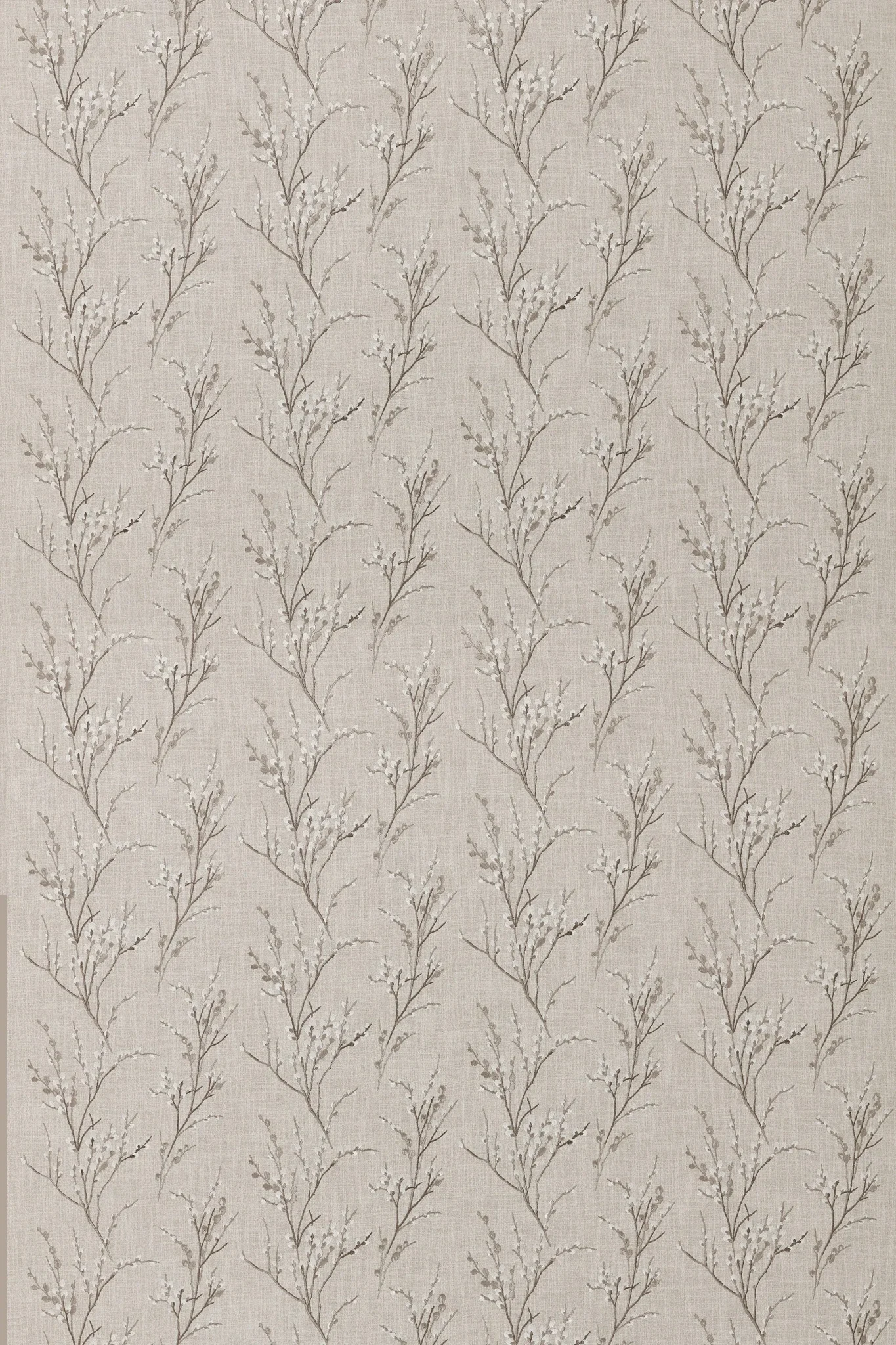 pussy willow brodert grått det