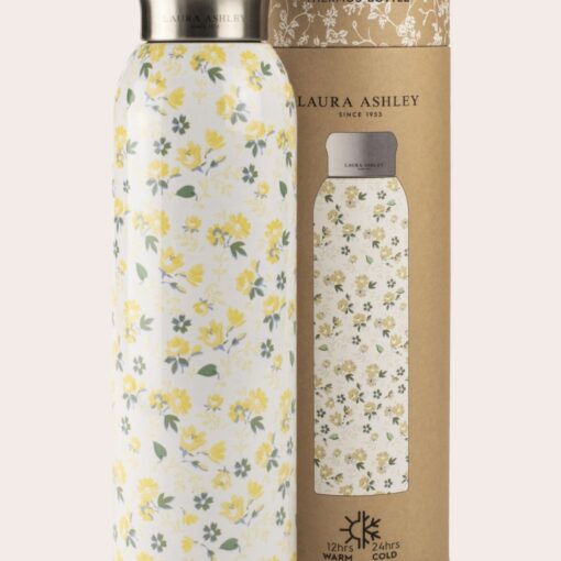 Vannflaske med blomstermotiv