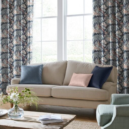 Burdett mønstrete gardinstoff med fugler