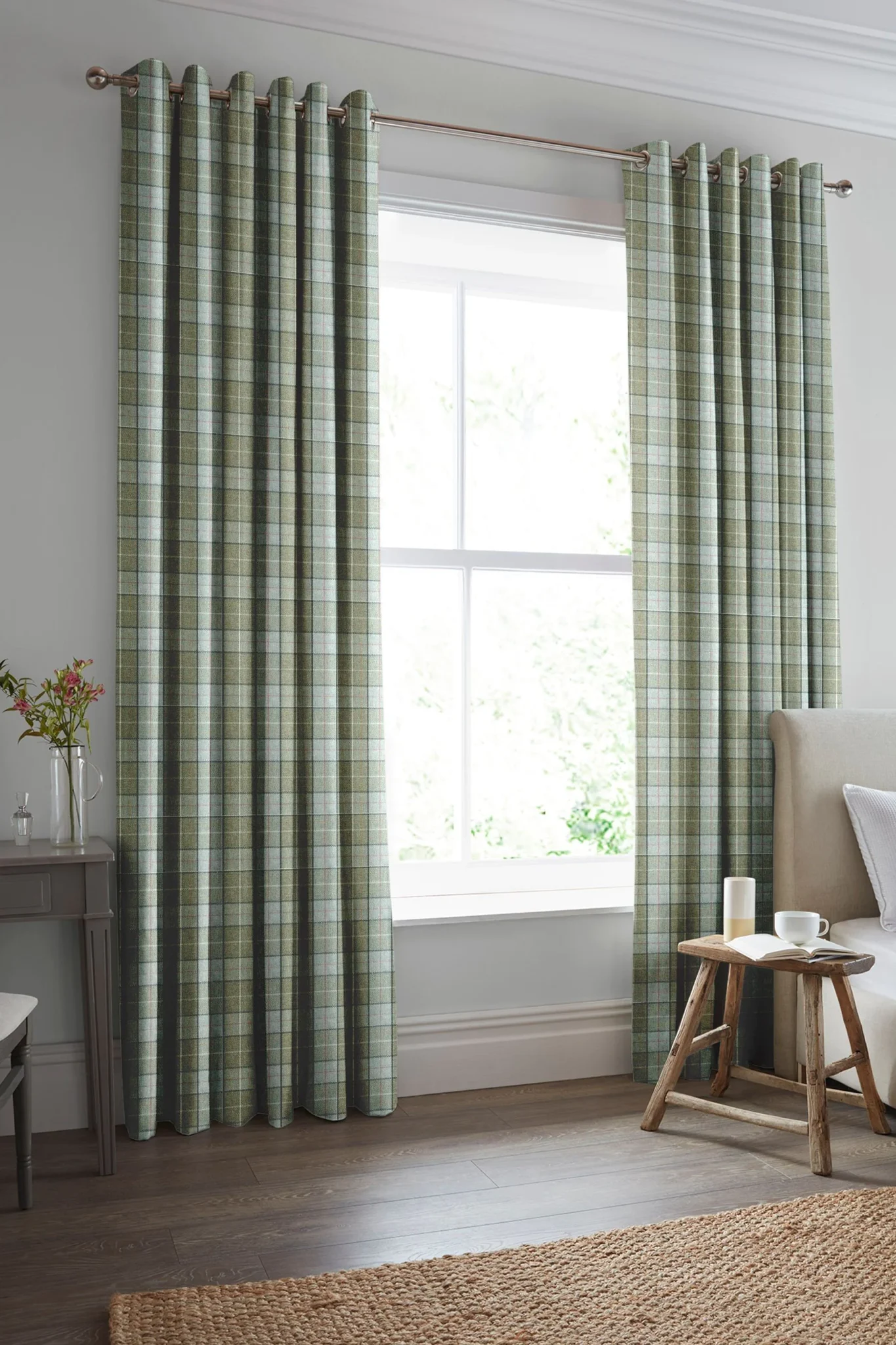 Burnham salviegrønn interiør