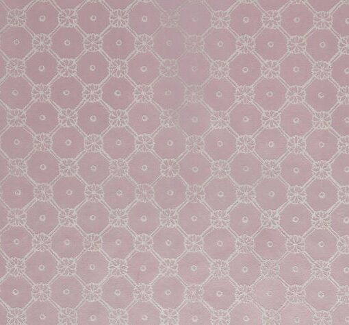 rosa geometrisk møbelstoff i fløyel