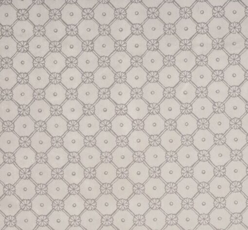 Geometrisk møbelstoff hvit sand