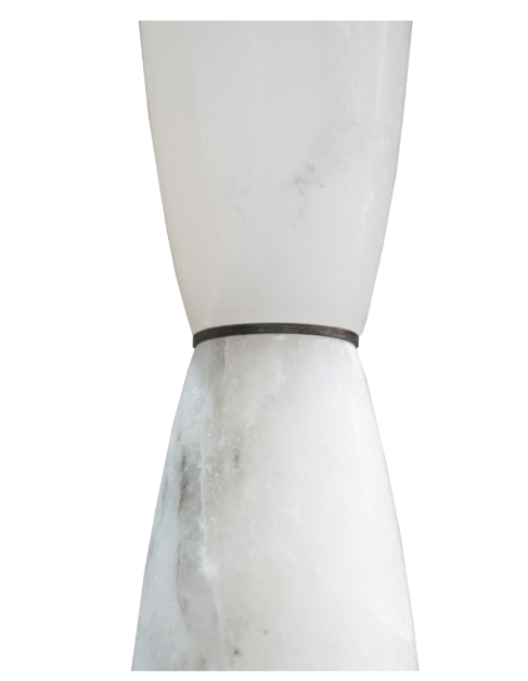 Rosella gulvlampe – mørk bronse og alabast (kun sokkel) - Bilde 3