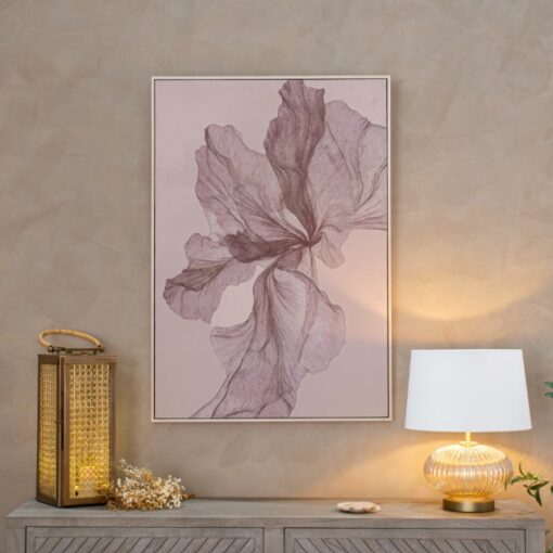 Adler Light canvas – tekstilkunst i rosa toner 100 x 70 cm