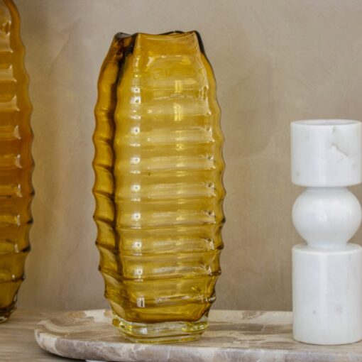 Ellingsen liten vase i gult glass