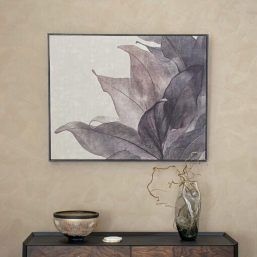 Happel Right canvas – tekstilkunst med botanisk motiv 100 x 80 cm