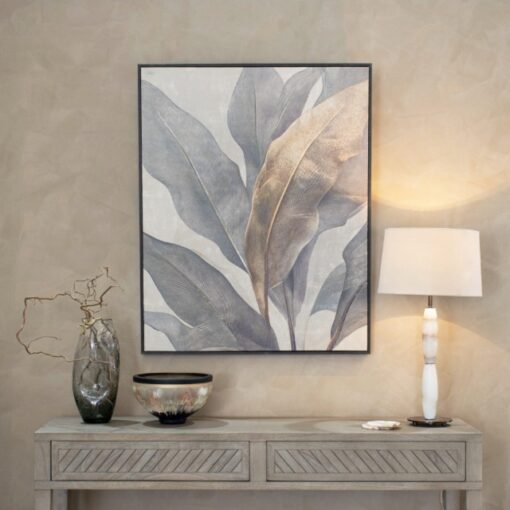 Happel canvas – tekstilkunst med botanisk motiv 100 x 80 cm