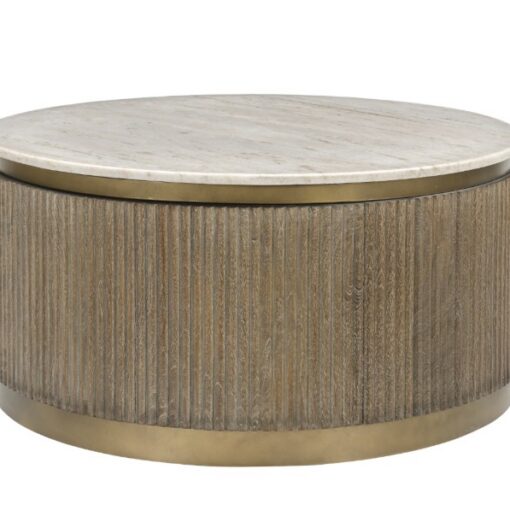 Maigue salongbord – med marmortopp og antikk messing