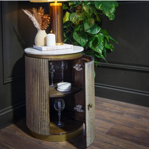 Maigue skap – sidebord med dør og marmortopp