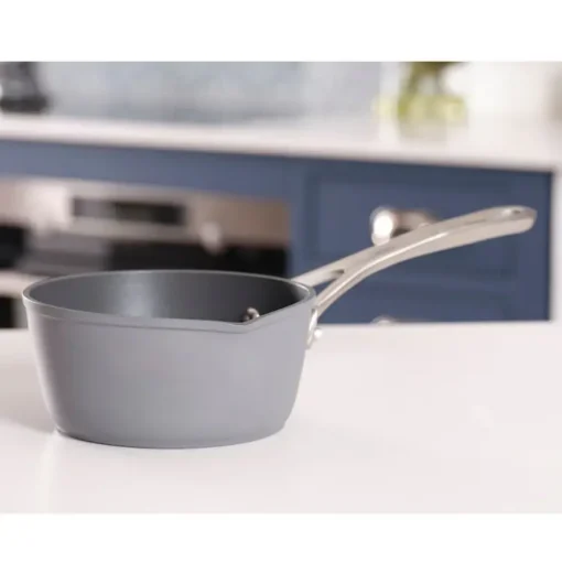 1,2L sausekasserolle i skifergrå - non stick med helletut, fra Laura Ashley