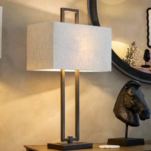 Danby bordlampe i mørk bronse