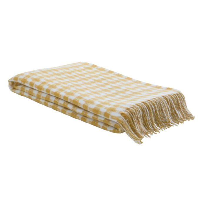 Laura Ashley Knapton Okergult Pledd 130x170 cm - Bilde 4