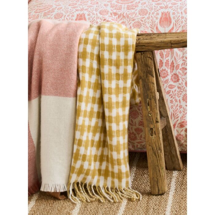Laura Ashley Knapton Okergult Pledd 130x170 cm - Bilde 2