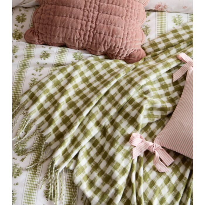 Laura Ashley Knapton olivengrønn 130x170 cm pledd - Bilde 2