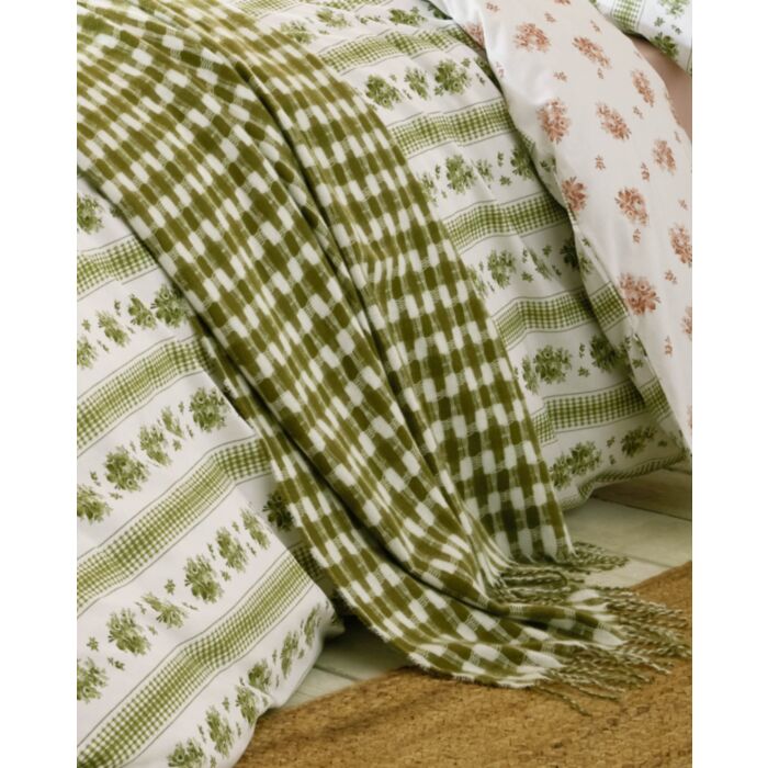 Laura Ashley Knapton olivengrønn 130x170 cm pledd - Bilde 3