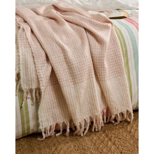 Laura Ashley Lyngate rosa pledd 130x170 cm