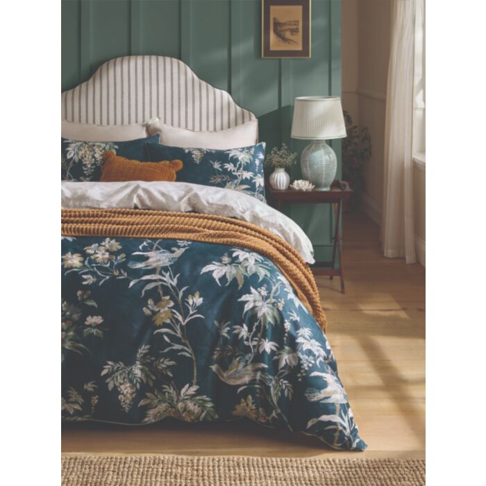Attleton Heritage Blue – elegant sengesett i bomullssateng