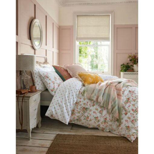 Mountney Garden antikk rosa sengesett far Laura Ashley.