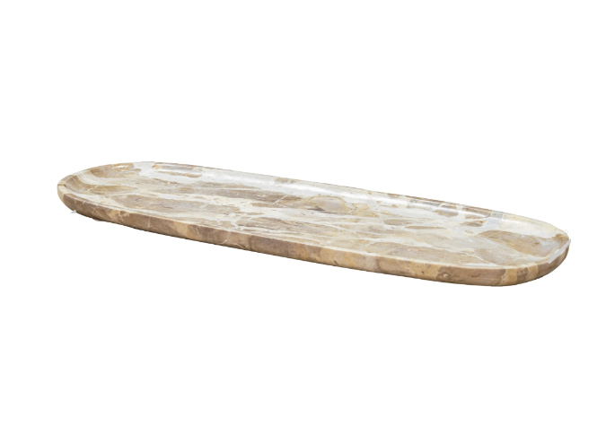 Kiara dekorfat i beige marmor – 50 cm - Bilde 2