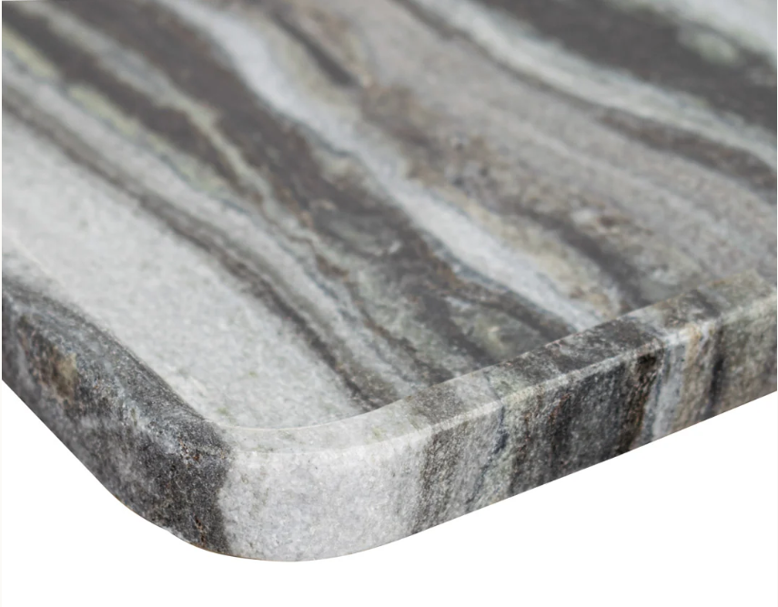 Kiara dekorfat i sort og hvit marmor – 50 x 25 cm - Bilde 2
