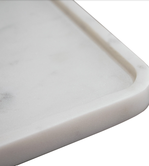 Kiara dekorfat i hvit marmor – 50 x 25 cm - Bilde 2