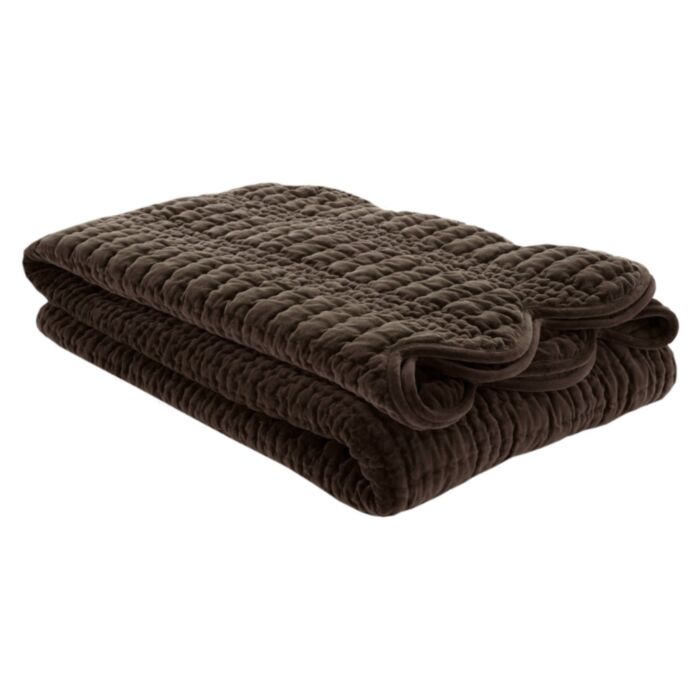 Scalloped, sengeteppe i Chocolate fra Laura Ashley, 180×235 cm - Bilde 3